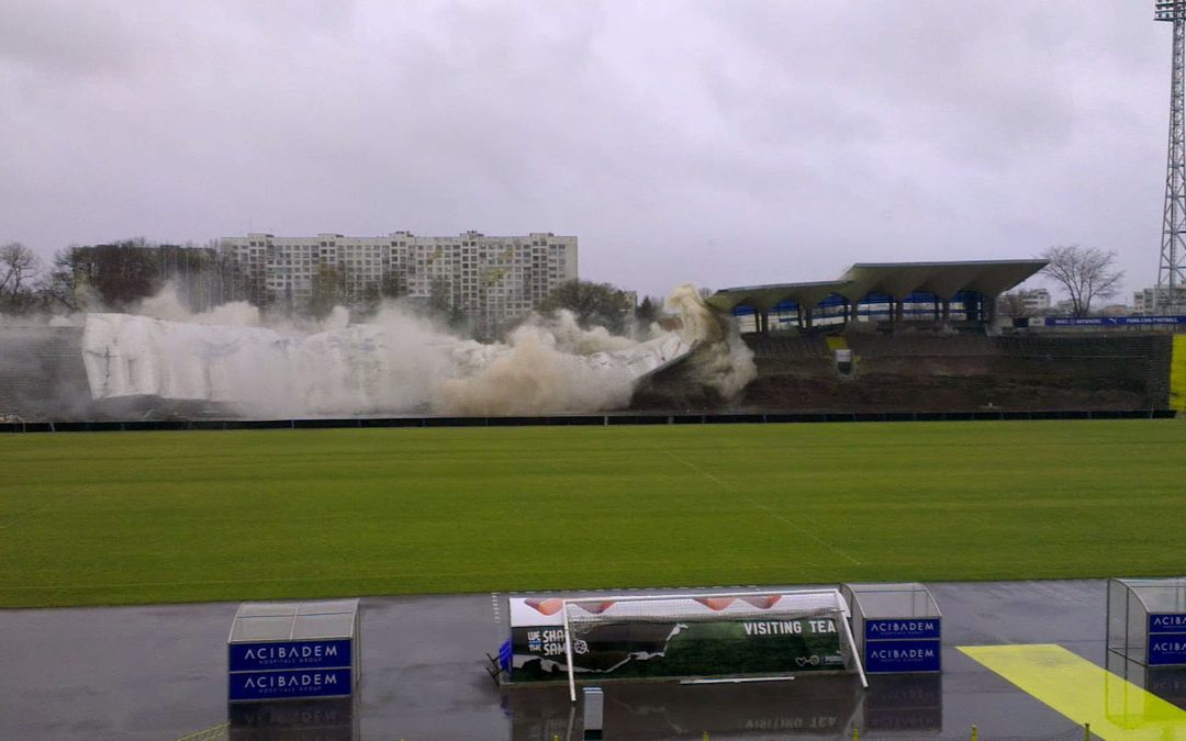 Controlled demolition of Sector A – Gerena Stadium
